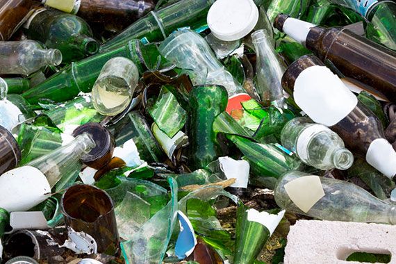 verre recyclé