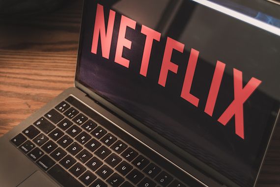 Le logo de Netflix sur un écran d'ordinateur