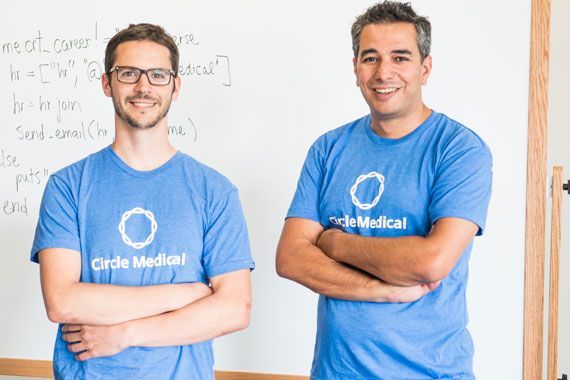 Les cofondateurs de Circle Medical, Jean-Sébastien Boulanger et George Favvas.