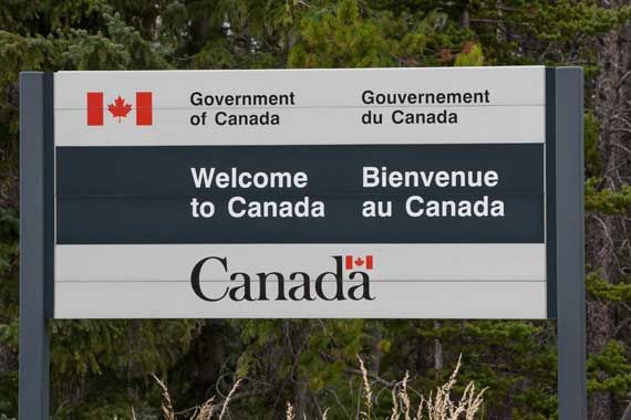 Une image de la frontière canadienne.