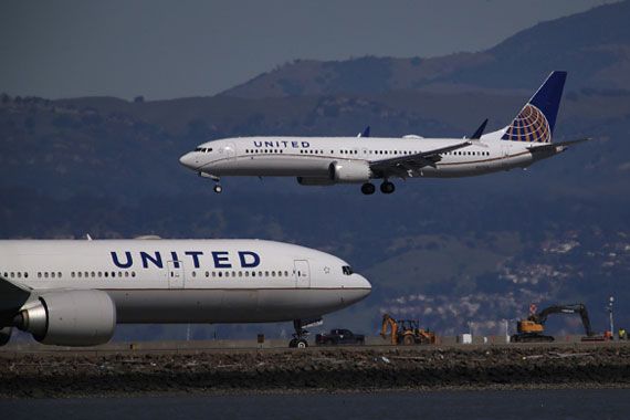 Des appareils Boeing 737 Max appartenant au transporteur United
