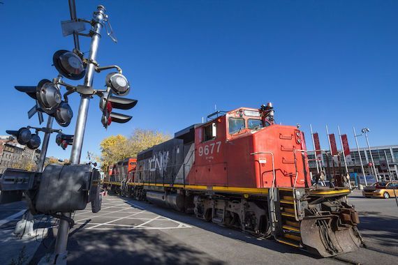 Une locomotive du CN